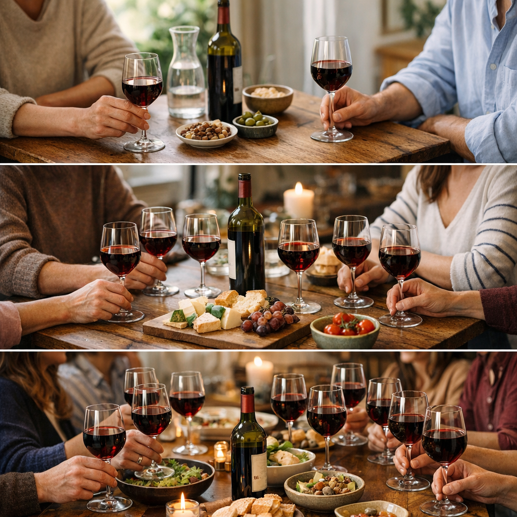 Quelle quantité de vin prévoir par personne : scénarios sobres pour 2, 4 ou 8