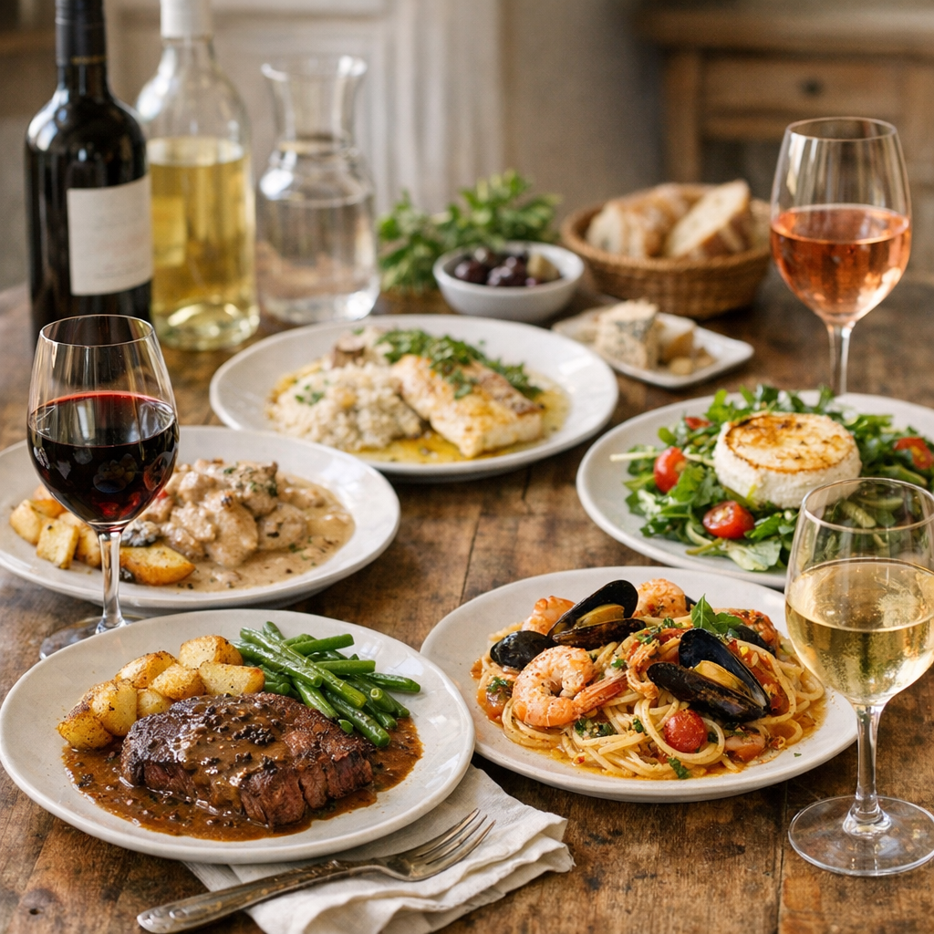 Tableau accord mets vins : choisir selon le plat, la sauce et l’intensité