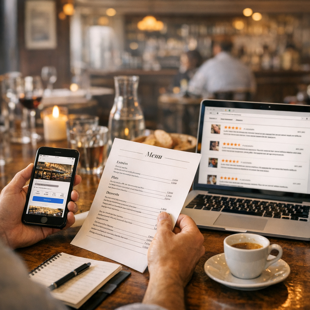 Réserver, lire les avis et vérifier le menu avant d’y aller