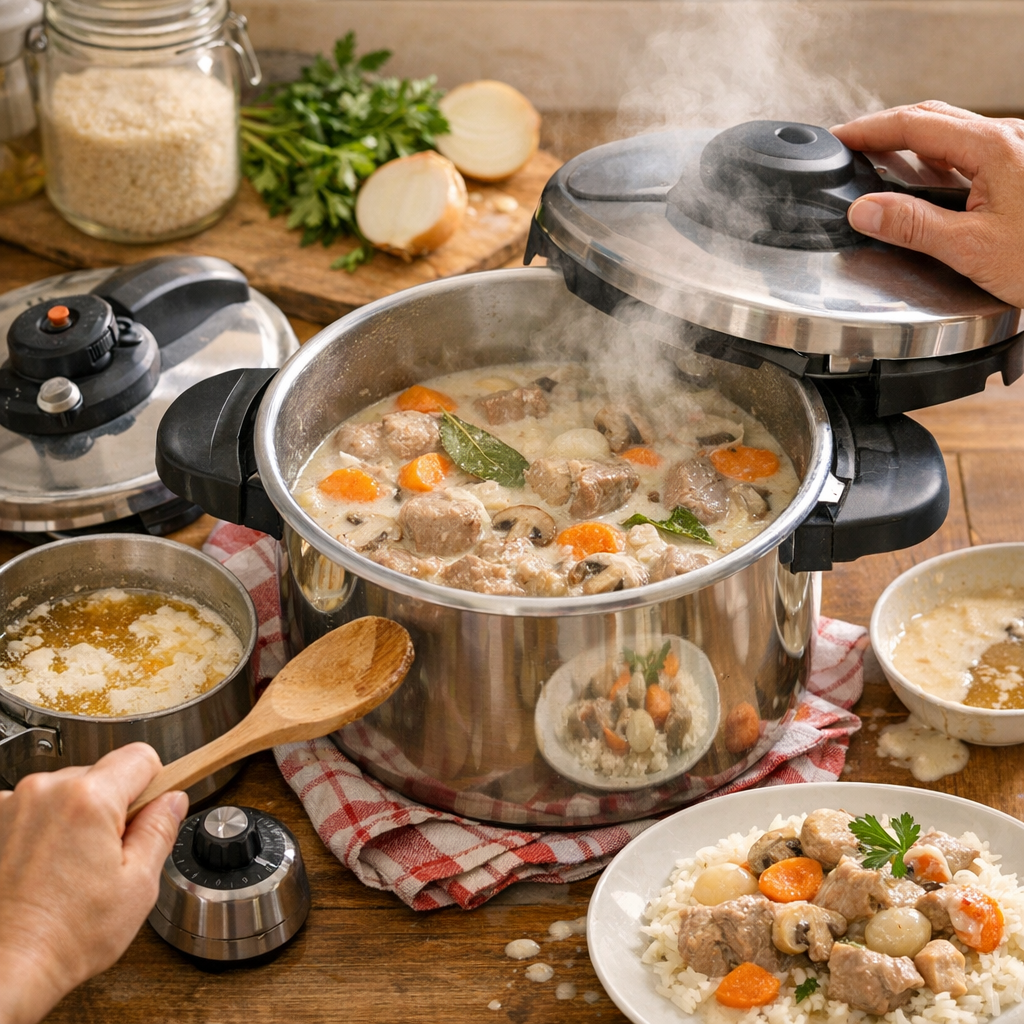 Cuisson, sauce et erreurs à éviter à la Cocotte-Minute