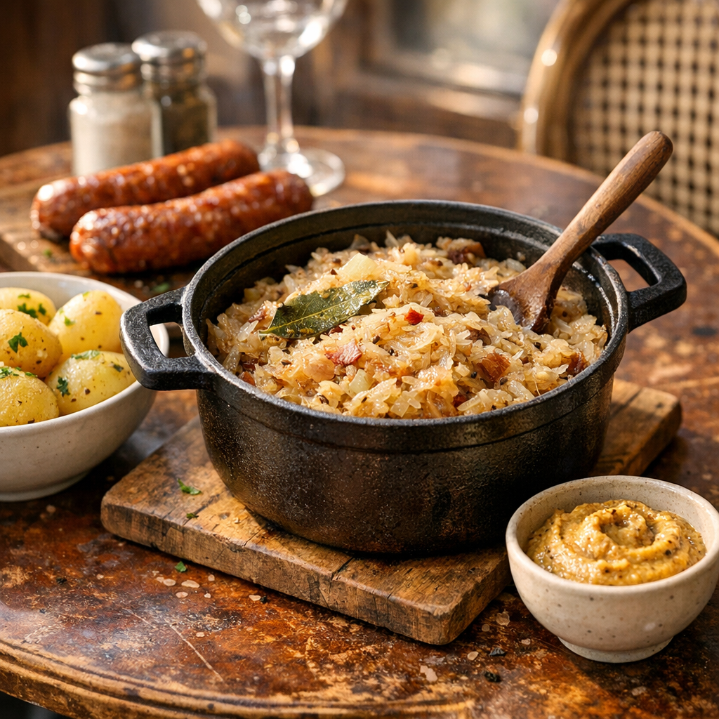 La Choucroute cuite se prépare : réchauffage et portions