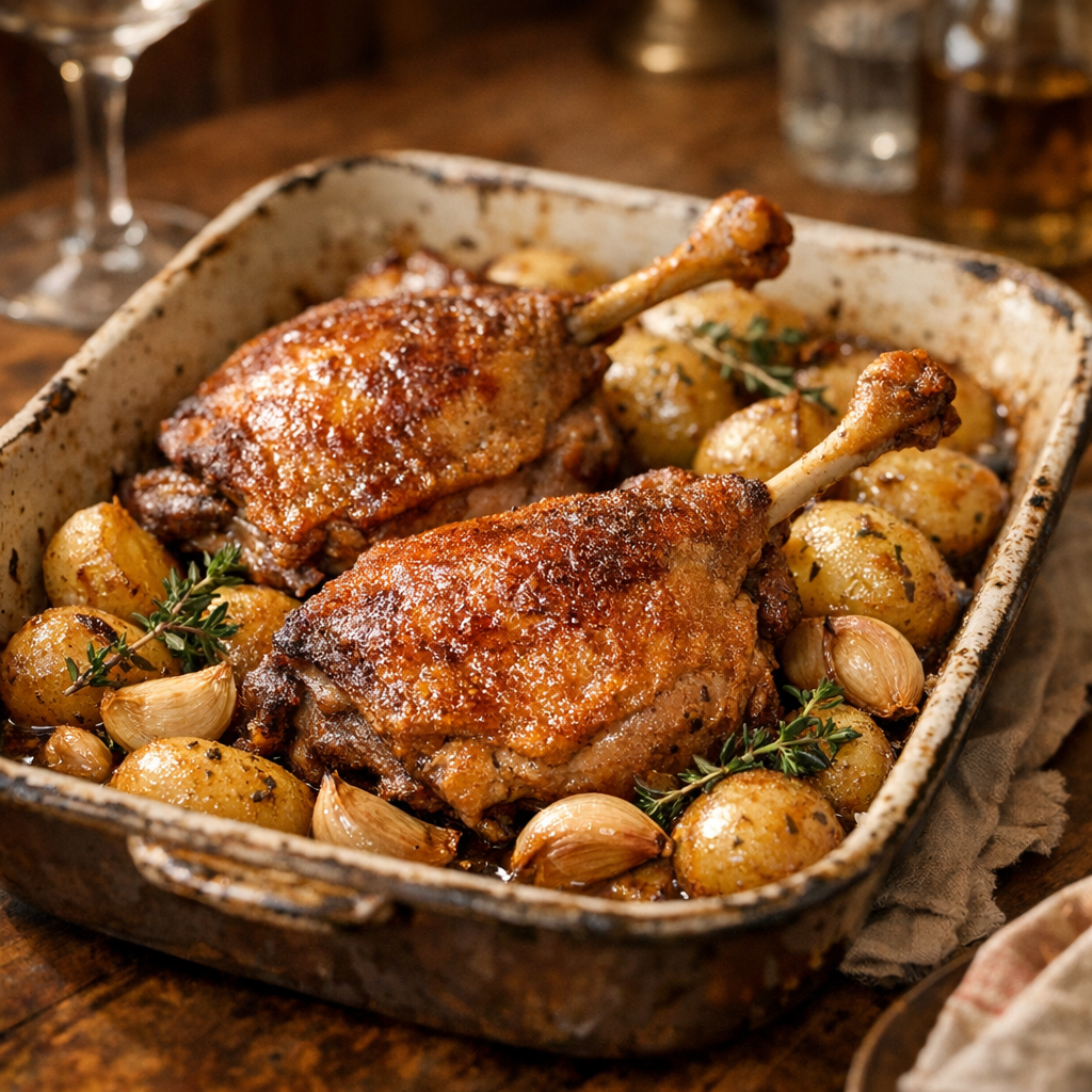 Le Confit de Canard au four devient croustillant sans sécher
