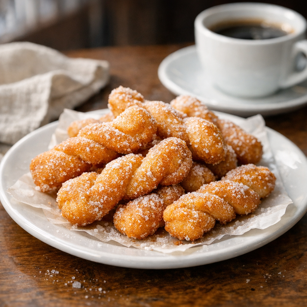 La Recette de Croquignoles maison donne des beignets dorés