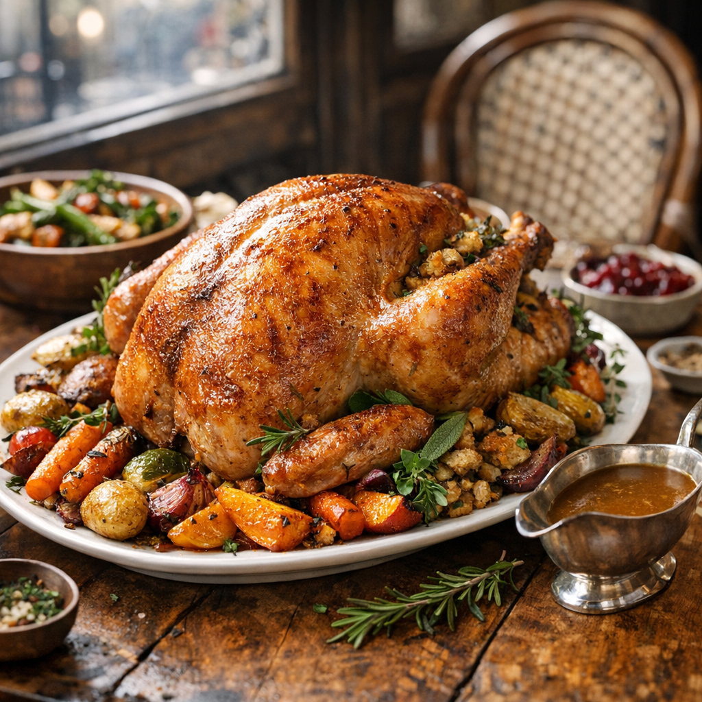 La Dinde de Thanksgiving se réussit avec une Recette simple