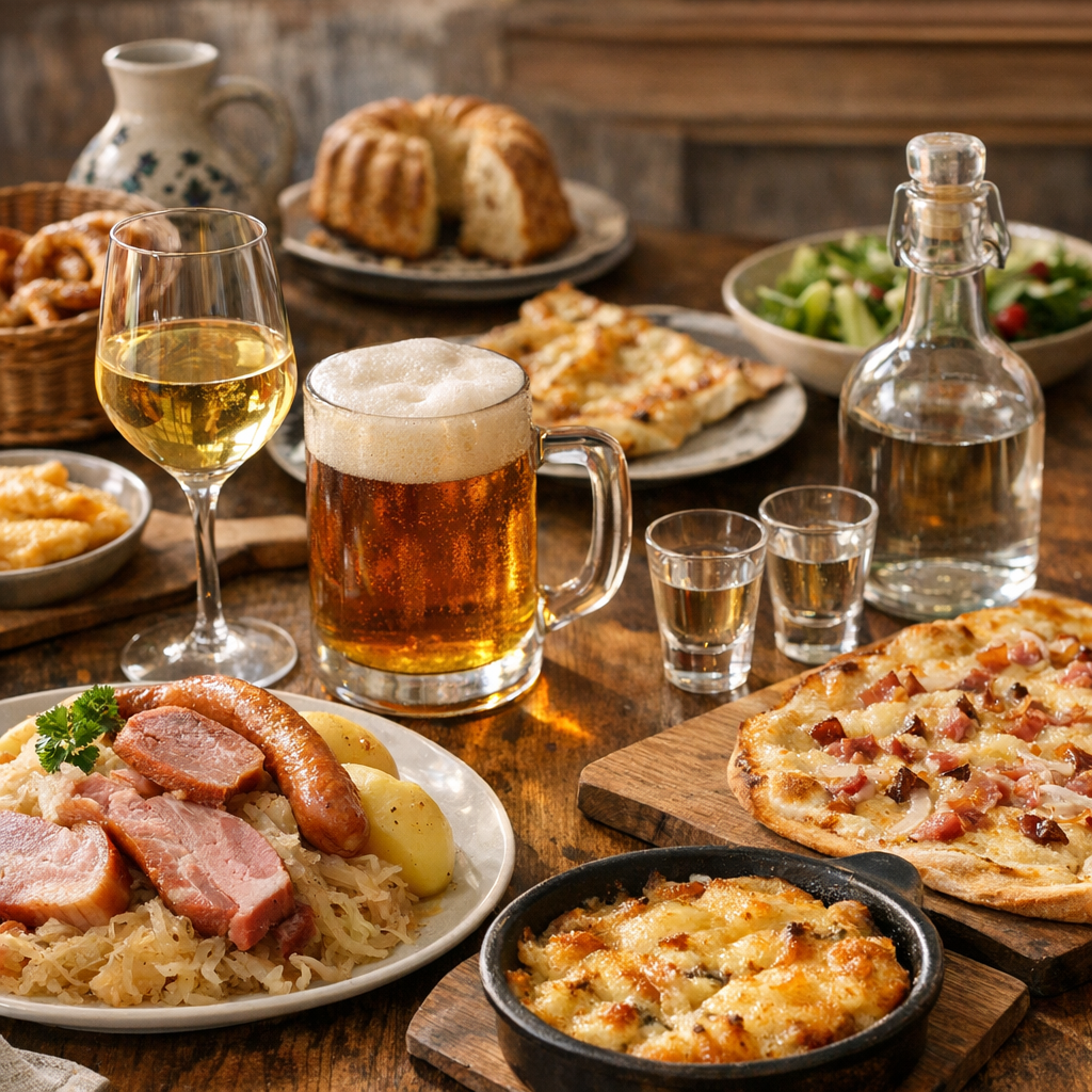 Vins d’Alsace, bière, schnaps et accords : que boire avec les plats emblématiques ?
