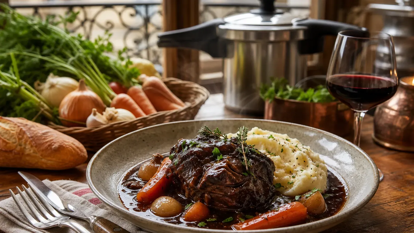 Joue de bœuf à la cocotte-minute : fondante en 45 minutes