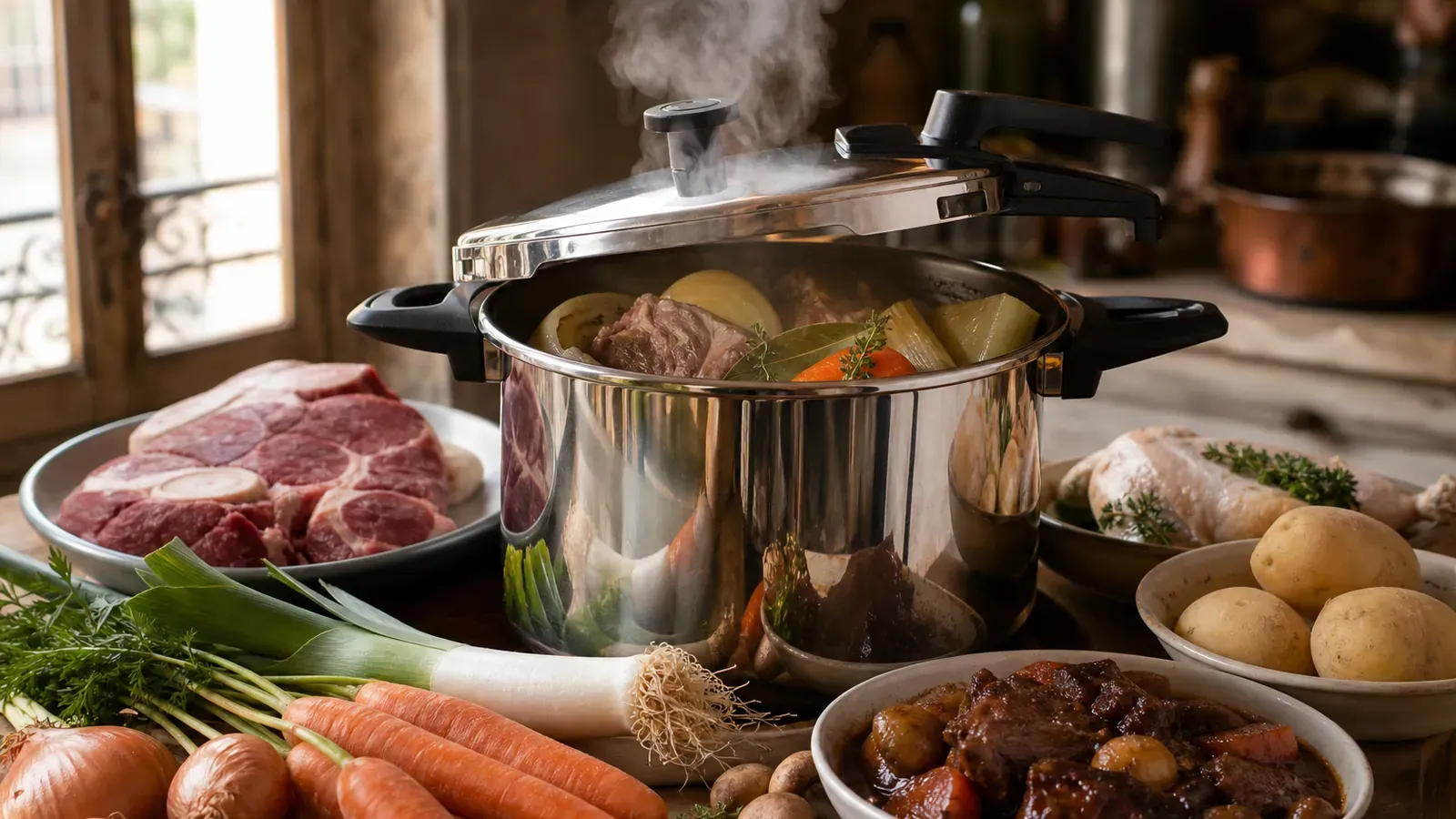 Les classiques de bistrot à la cocotte-minute : méthode et temps de cuisson