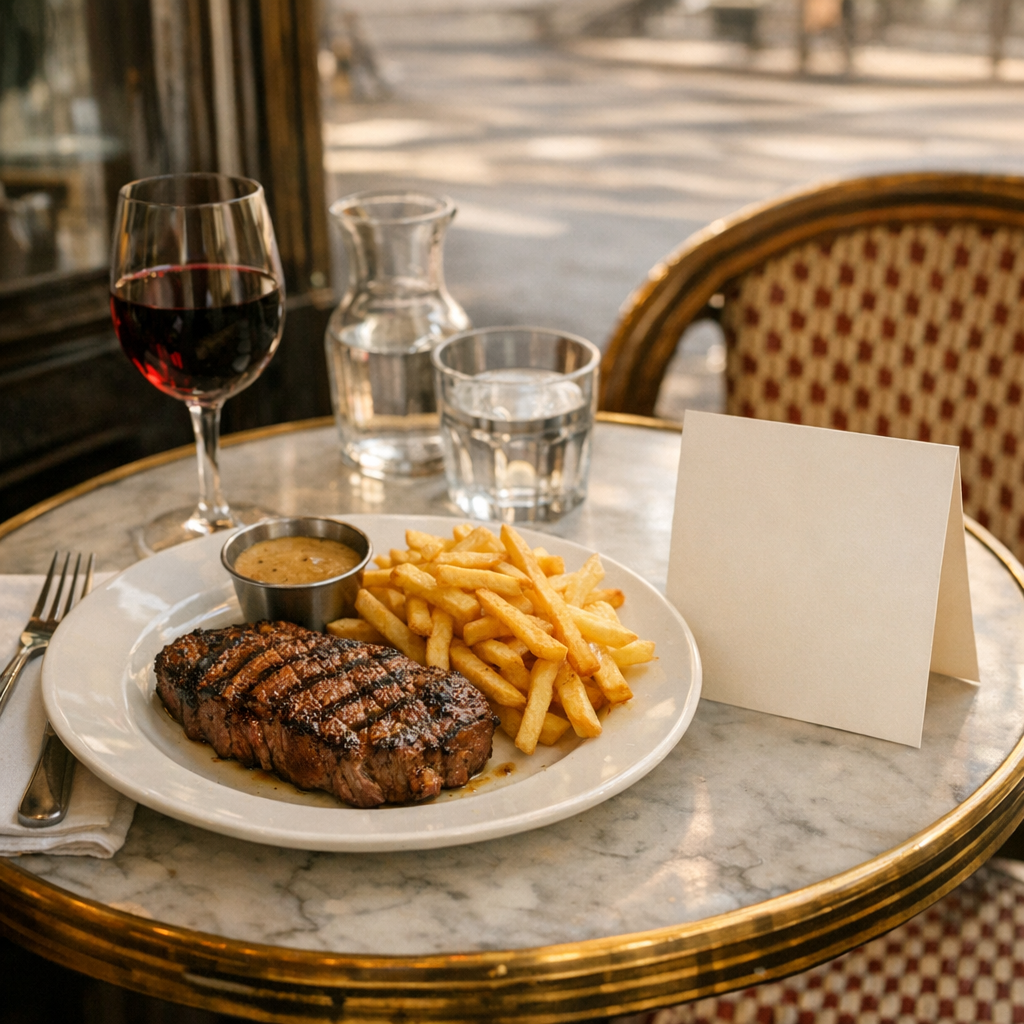 Le Menu de la carte Hippopotamus 2021 se lit en archive