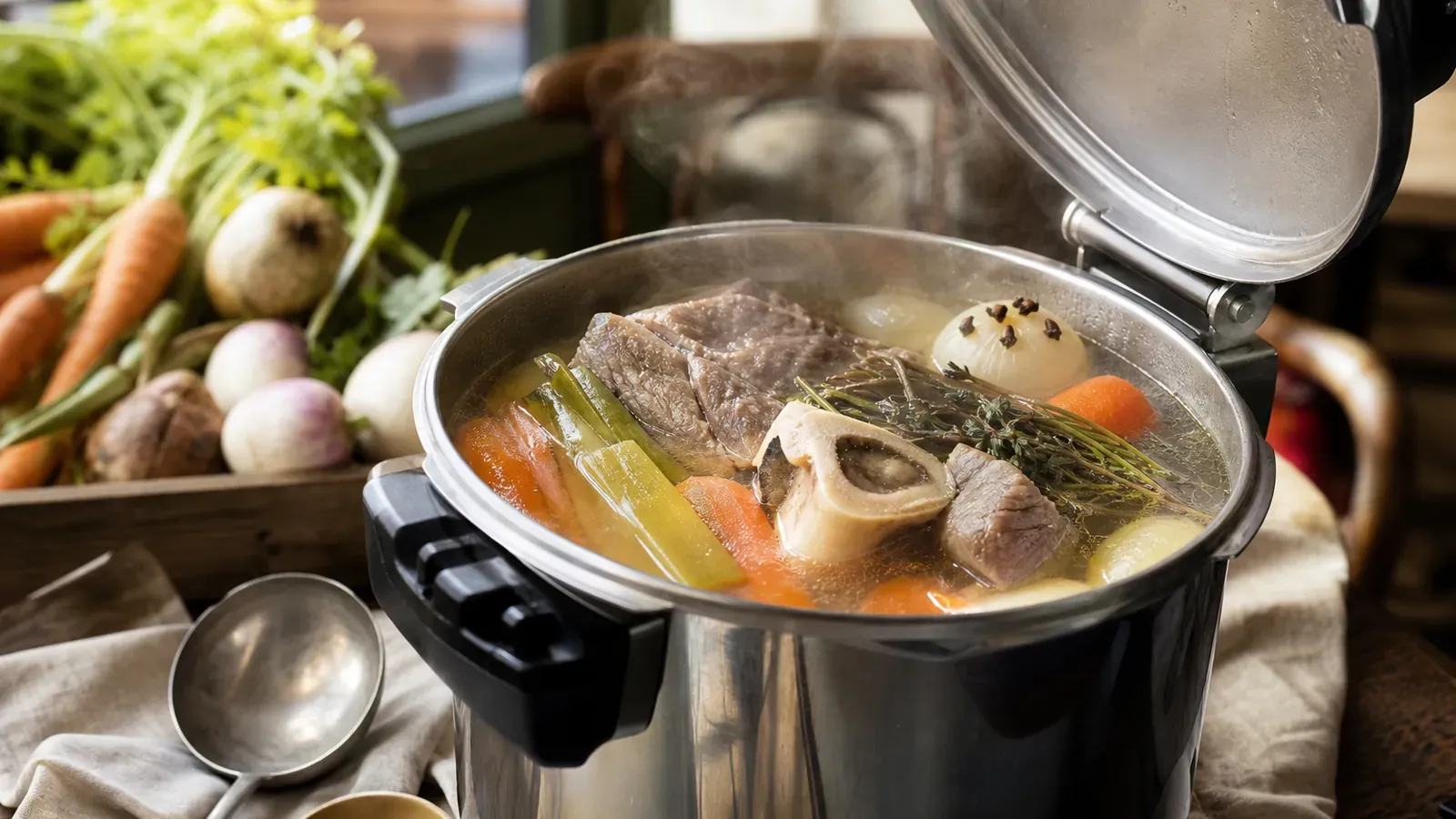 Pot-au-feu à la cocotte-minute : la version express sans sacrifier le bouillon