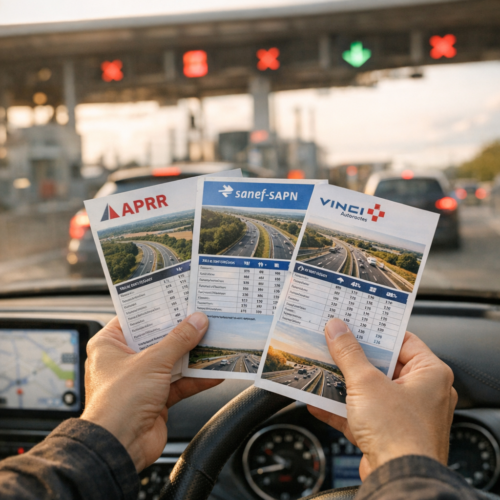 Tarifs par réseau : VINCI Autoroutes, Sanef-SAPN, APRR et Autoroutes.fr