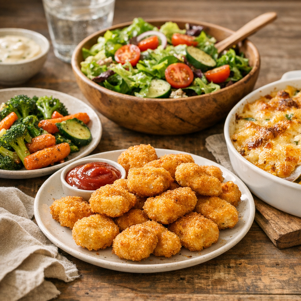 Que servir avec des nuggets : légumes, salade ou version gratin