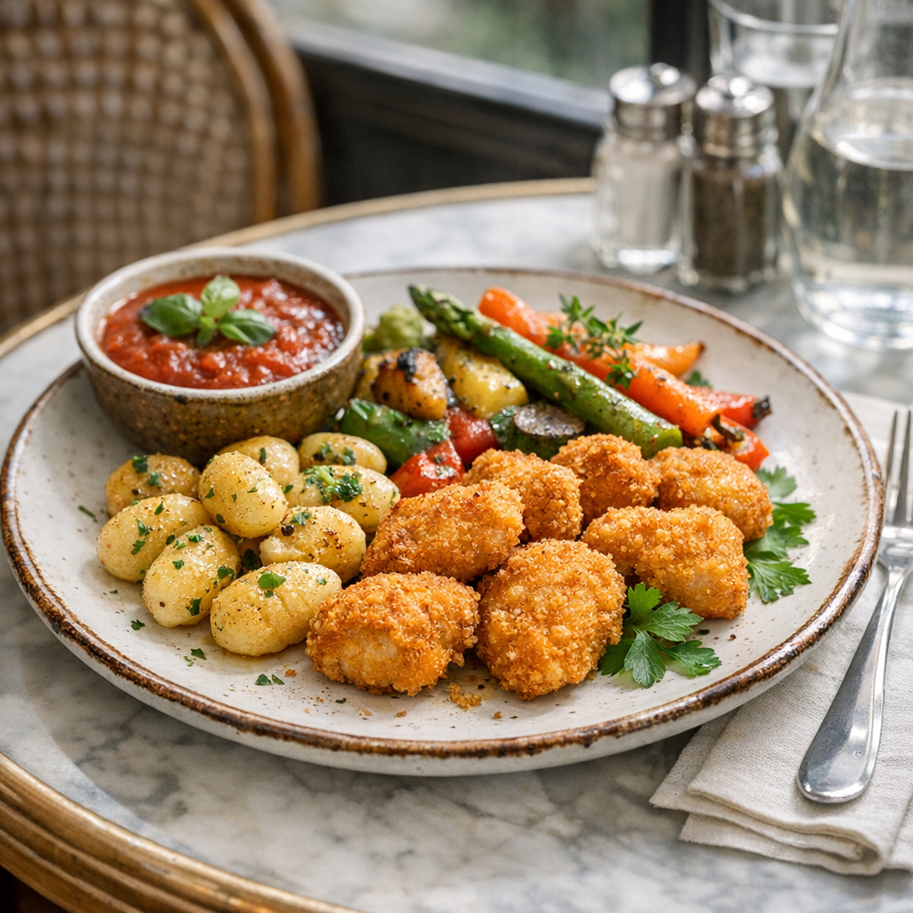 Une Recette avec des Nuggets change le dîner en plat bistrot