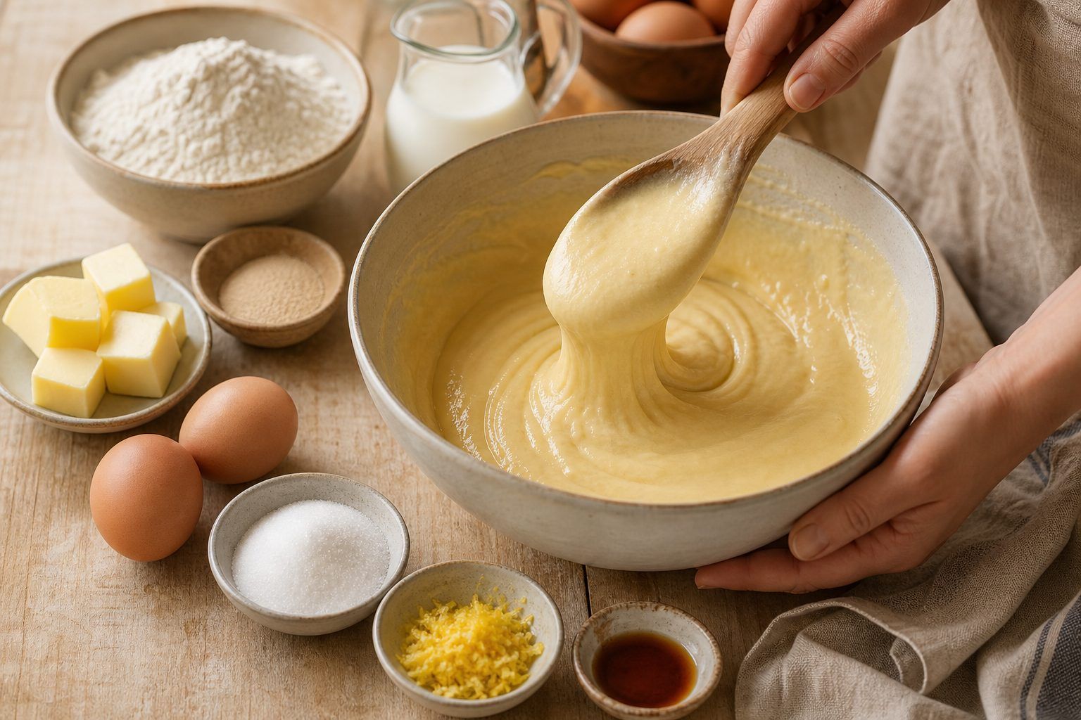 Ingrédients : construire une pâte à beignets souple et parfumée