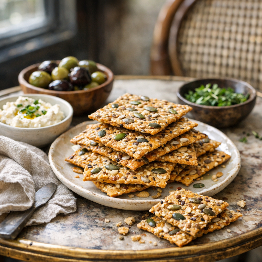 Cette Recette de Crackers salés maison croustille à l’apéro