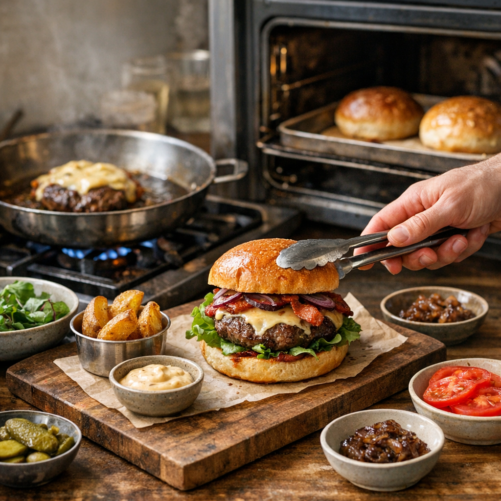 Réchauffage, conservation et garniture : garder un burger maison moelleux