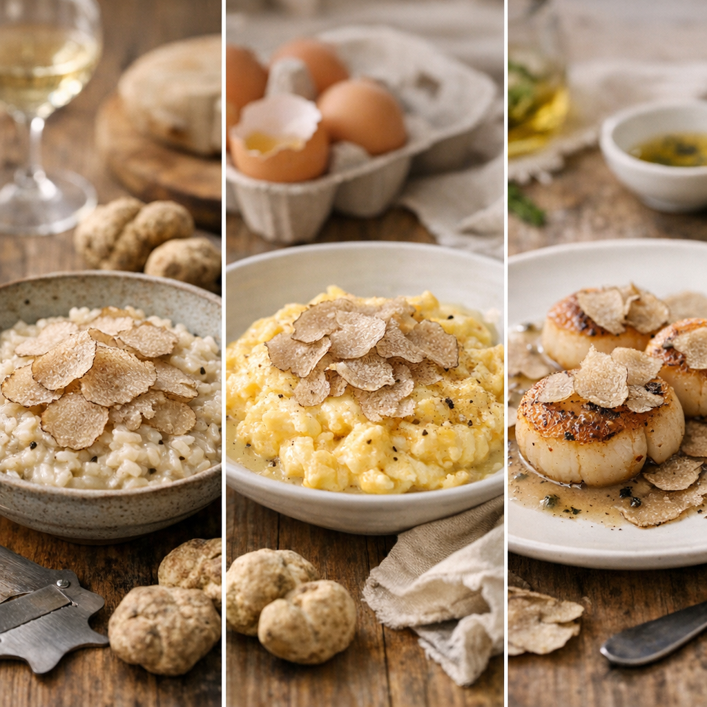 Risotto, œufs, Saint-Jacques : trois idées pour varier sans masquer la truffe blanche