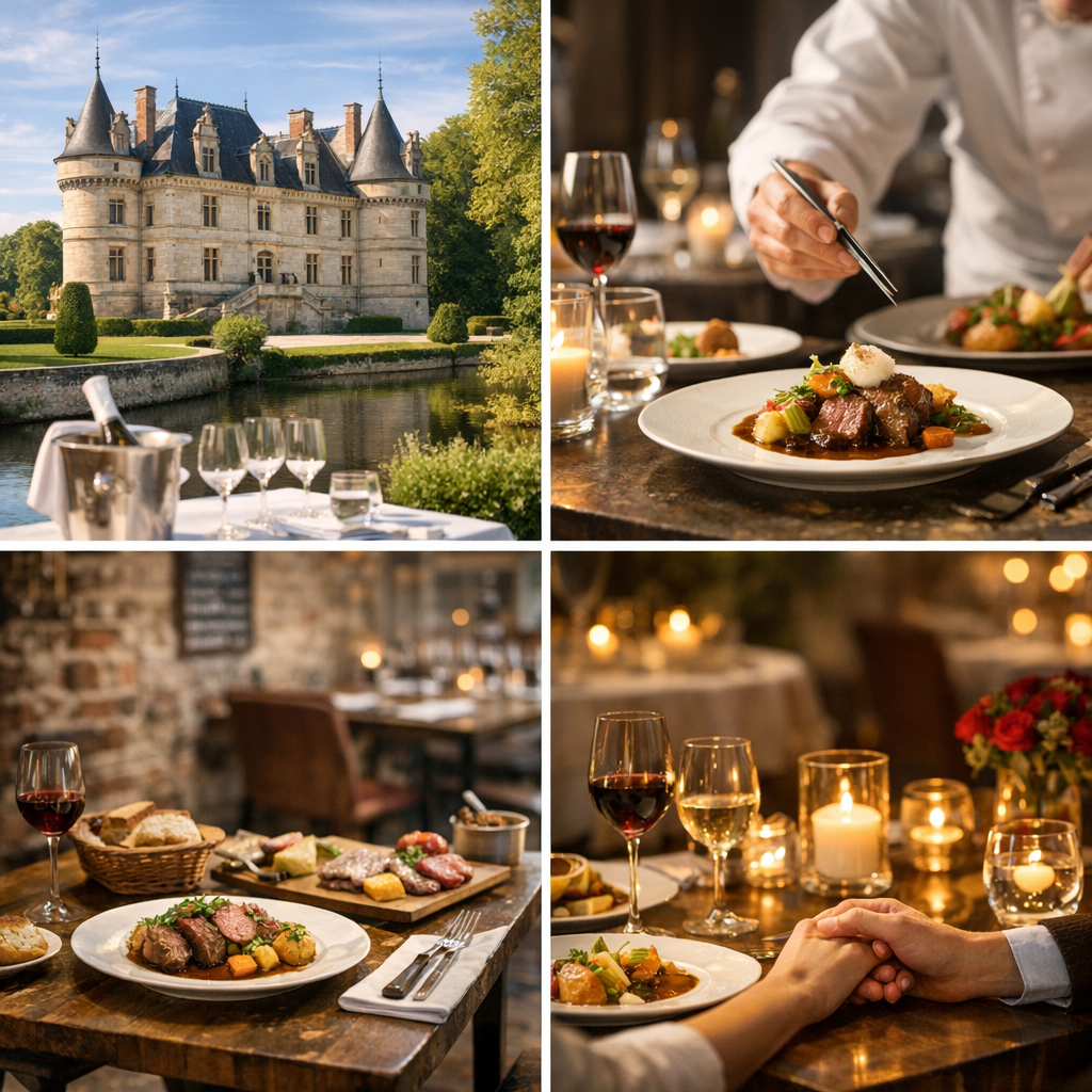Tableau de choix : château, étoilé, bistronomique ou restaurant romantique